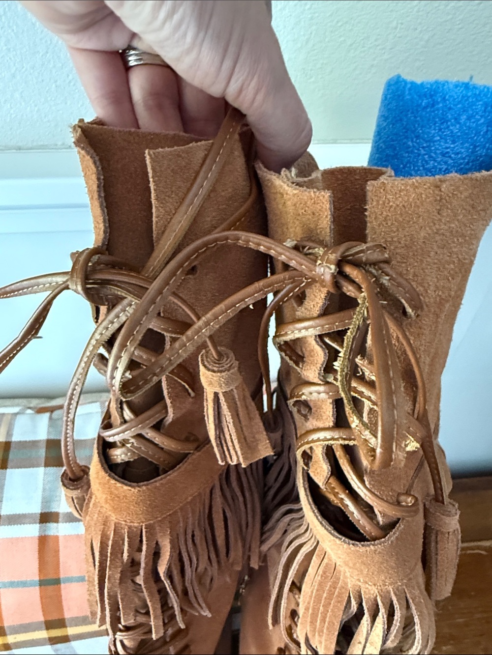 Colin Stuart Suede Fringe Boots - Picture 6 of 13